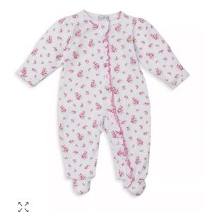 Kissy Kissy Baby Girls' Velour Printed Footie, 3-6 Months